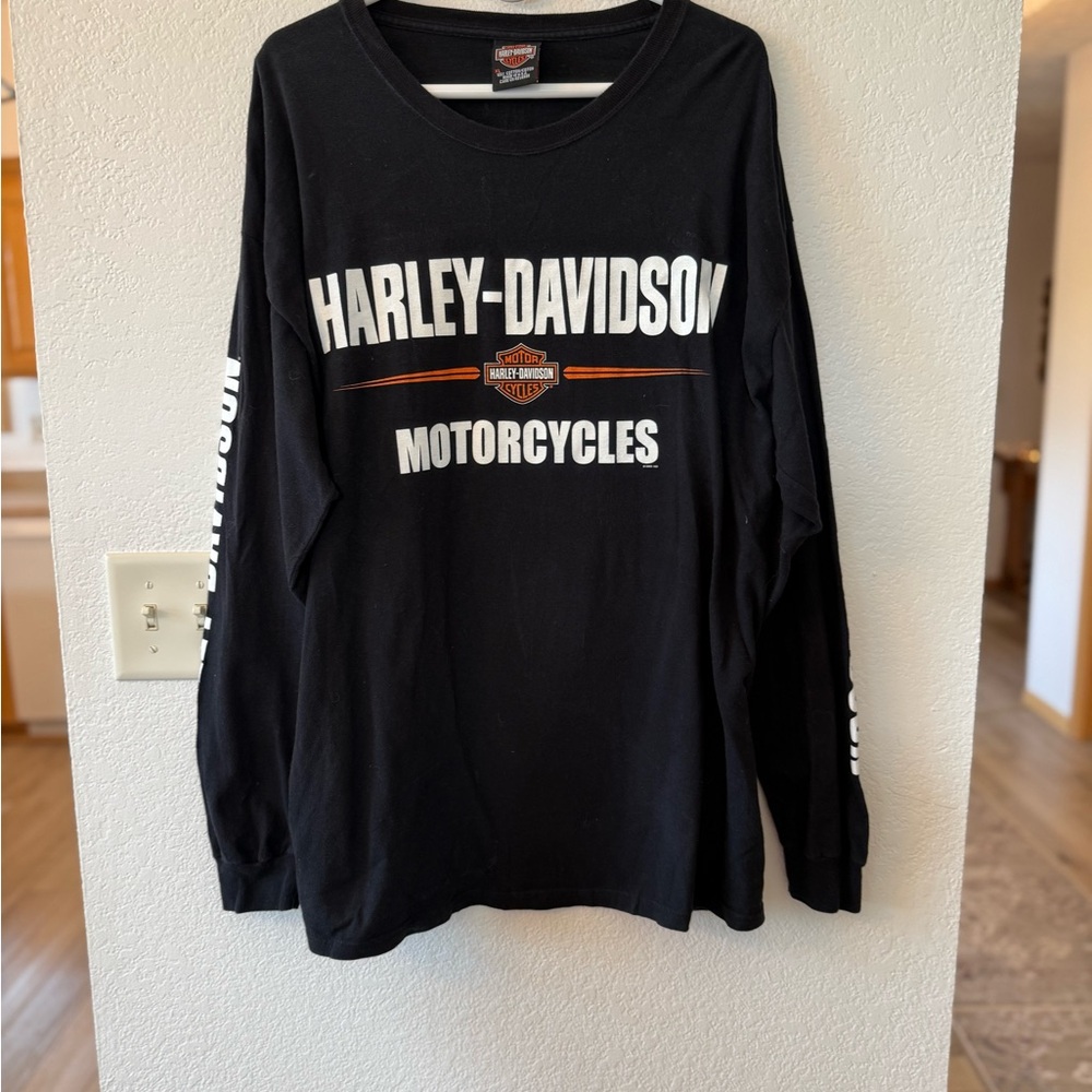 Harley-Davidson Black Motorcycle Long Sleeve Tee Kingman AZ men’s size XL